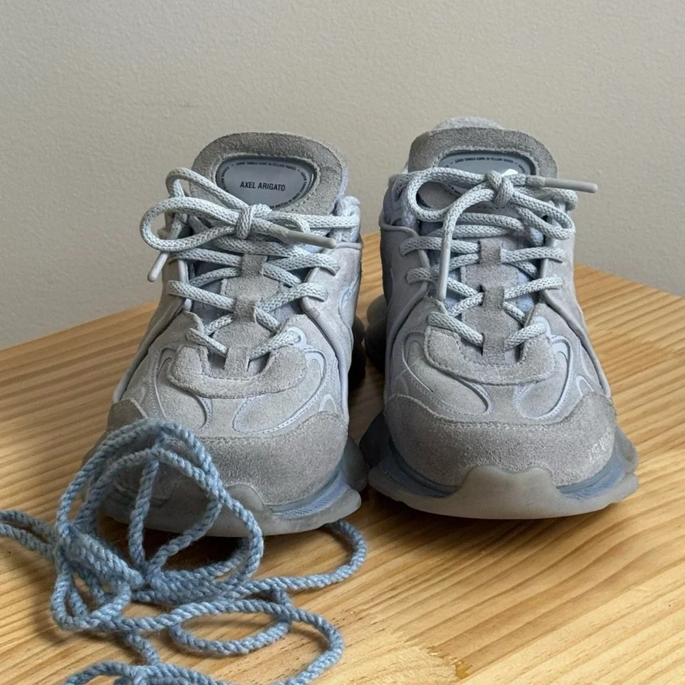 AXEL ARIGATO Light Blue Suede Sneakers - Picture 3 of 7